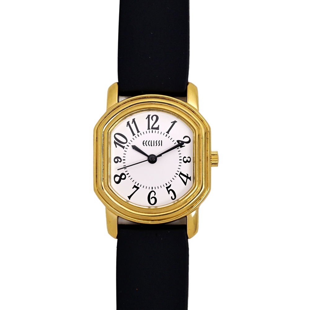 Ecclissi Vintage Gold Plated Ladies Tank Wrist Watch 1990's